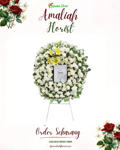 Krans Bunga Duka Cita di Kedokan Agung
